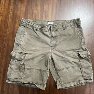 Goodfellow & Co Brown Cargo Shorts Durable Cotton Blend